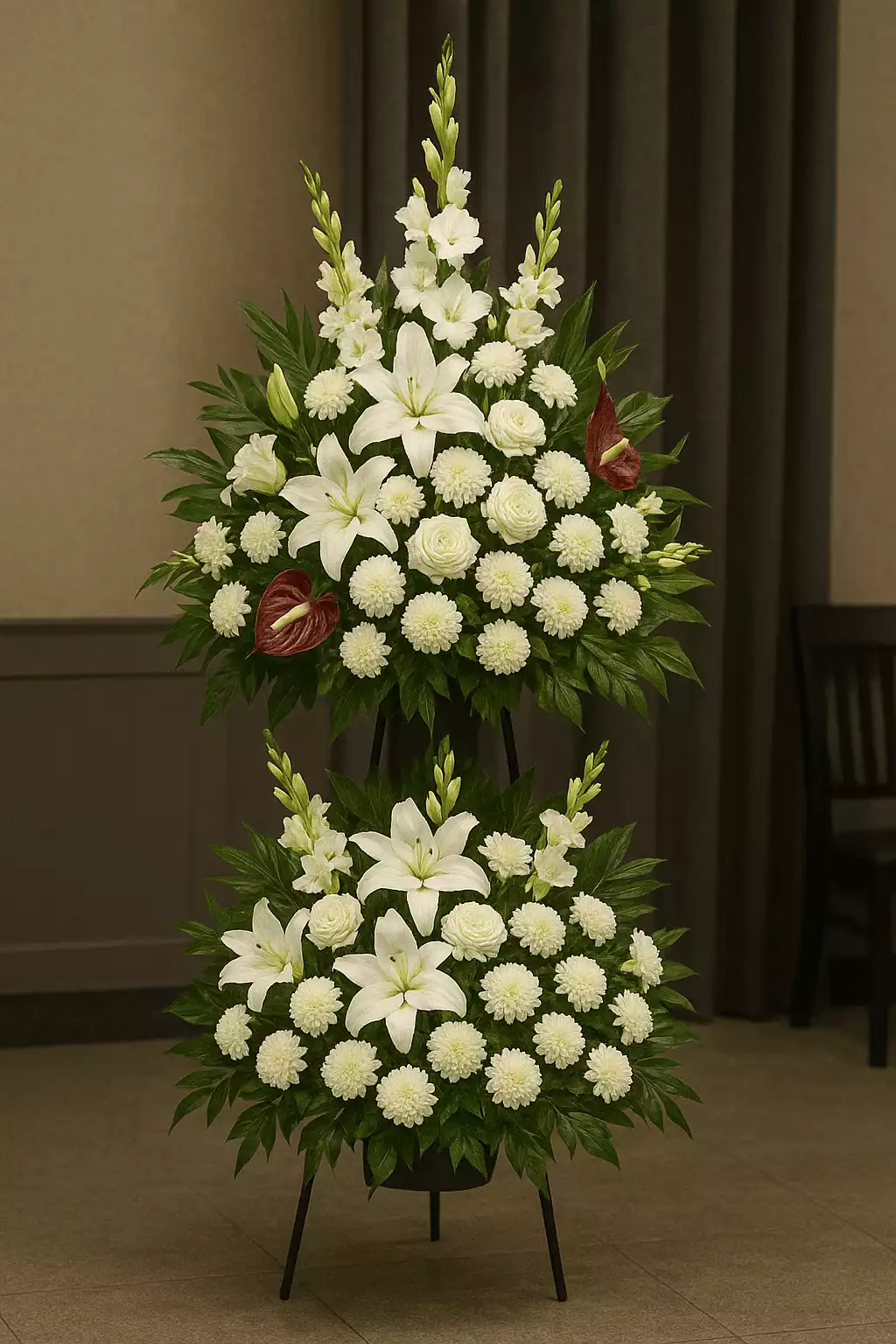 معرفی گل های مناسب برای تاج گل های ختم و ترحیم شیک 