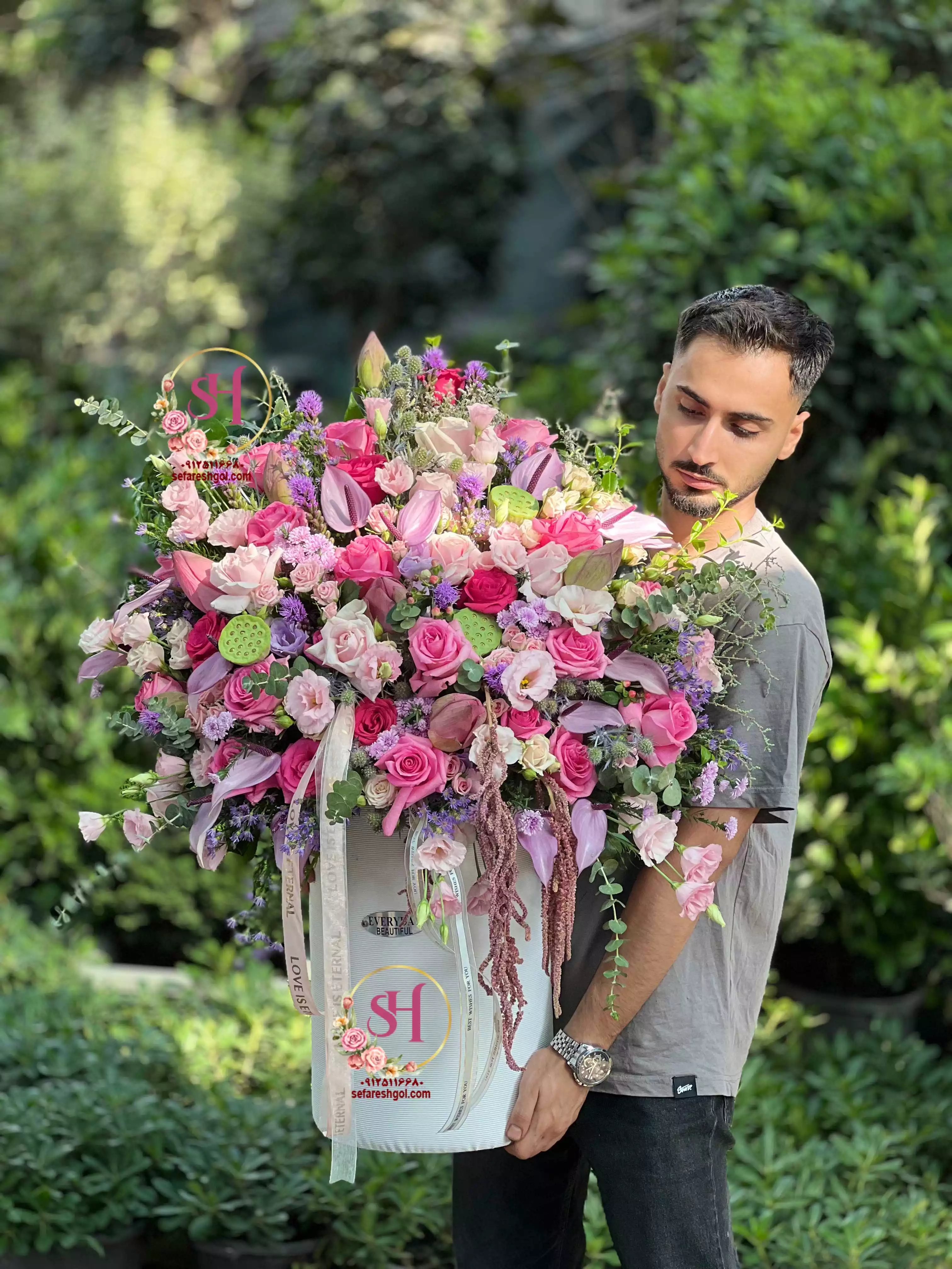 باکس گل رز هلندی (نارنجی)