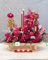 باکس میوه و آجیل 7 میوه ارایی، میوه آرایی، گل فروشی سرور، شب یلدا، شب یلدا 1402، میوه ارایی شب یلدا، آموزش میوه آرایی، اموزش میوه ارایی باکس میوه و آجیل 7