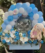 باکس گل و بادکنک نوزاد