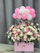باکس گل و بادکنک نوزاد