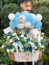 باکس گل و بادکنک و عروسک 