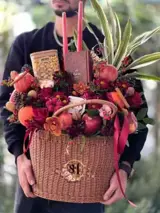 باکس گل و میوه و آجیل 2 باکس میوه یلدا ، سبدمیوه یلدا، میوه آرایی یلدا، تزیینات یلدا، گل آرایی یلدا باکس گل و میوه و آجیل 2