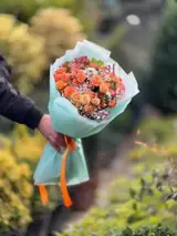 دسته گل تبریک رز مینیاتوری