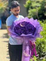 دسته گل رز هلندی(80شاخه)