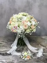 دسته گل عروس اروپایی 5