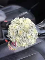 دسته گل عروس سفید